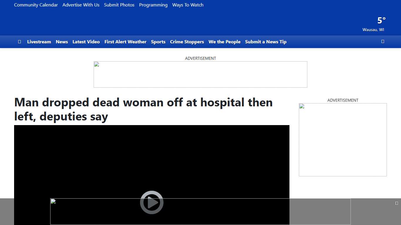 Man dropped dead woman off at hospital then left, deputies say